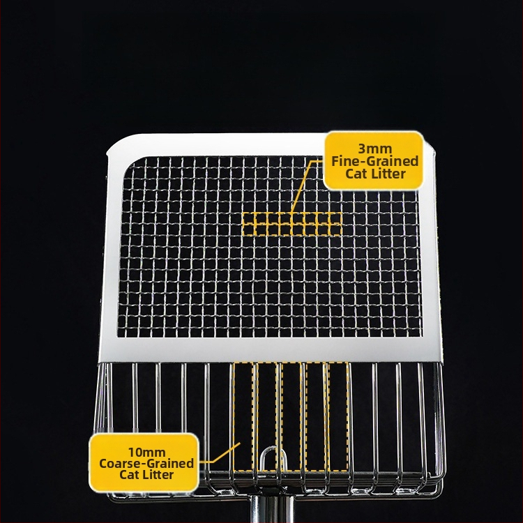 Saint yi Metalinė kačių kraiko šluotelė — daugiafunkcinė su push-pull dizainu, viskas viename valymo įrankyje kačioms