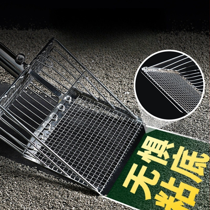 Saint yi Metalinė kačių kraiko šluotelė — daugiafunkcinė su push-pull dizainu, viskas viename valymo įrankyje kačioms