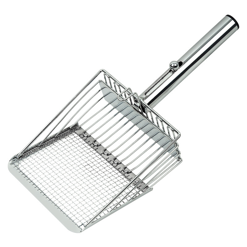 Saint yi Metalinė kačių kraiko šluotelė — daugiafunkcinė su push-pull dizainu, viskas viename valymo įrankyje kačioms