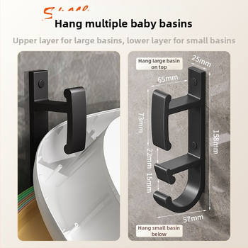 Ράφι τοίχου μπάνιου δύο επιπέδων από Space Aluminum, χωρίς διάτρηση, πολυλειτουργικός οργανωτής με αναρρόφηση