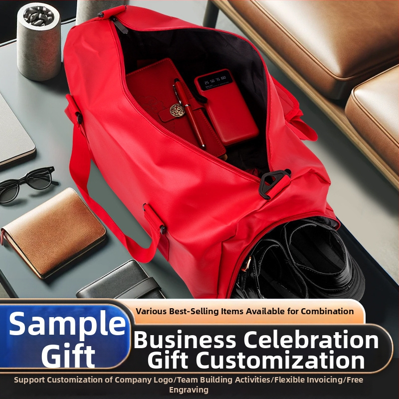 Wise Global plastmasinis verslo dovanų rinkinys su šiuolaikiniu minimalistiniu stiliumi — vandens buteliukas ir lauko sporto krepšys