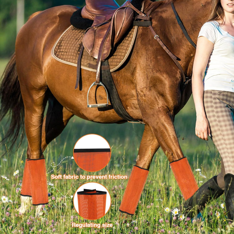 BINGO Žirgų kojų apsaugos - poliesterio pluoštas, kvėpuojanti tinklas, neslystantys, nevaržomas judėjimas