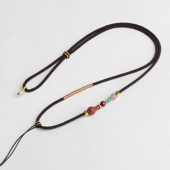 Κρεμαστό κολοκύθας με χειροποίητο πλεκτό νάιλον ιμάντα (υλικό: νάιλον; επεξεργασία: χειροποίητο πλέξιμο; τύπος: ιμάντας; κατάλληλο για κρεμαστά)