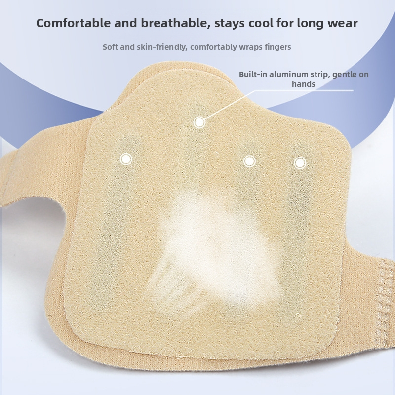 Фиксираща шина за пръсти с самозалепваща се регулируема конструкция, защита за дланта, материали: OK плат, SBR и алуминиева лента, за възрастни