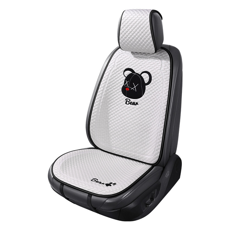 Κάλυμμα καθίσματος αυτοκινήτου για όλες τις εποχές, επίπεδος και απλός σχεδιασμός, επιφάνεια πολυεστέρα, γέμισμα δροσερό μετάξι.