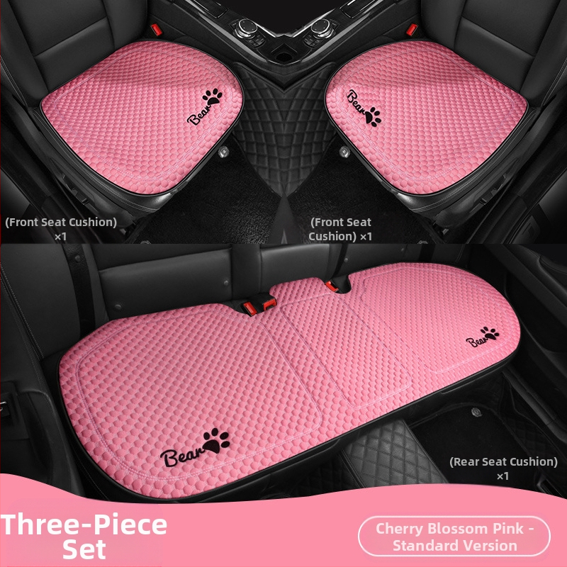 Κάλυμμα καθίσματος αυτοκινήτου για όλες τις εποχές, επίπεδος και απλός σχεδιασμός, επιφάνεια πολυεστέρα, γέμισμα δροσερό μετάξι.