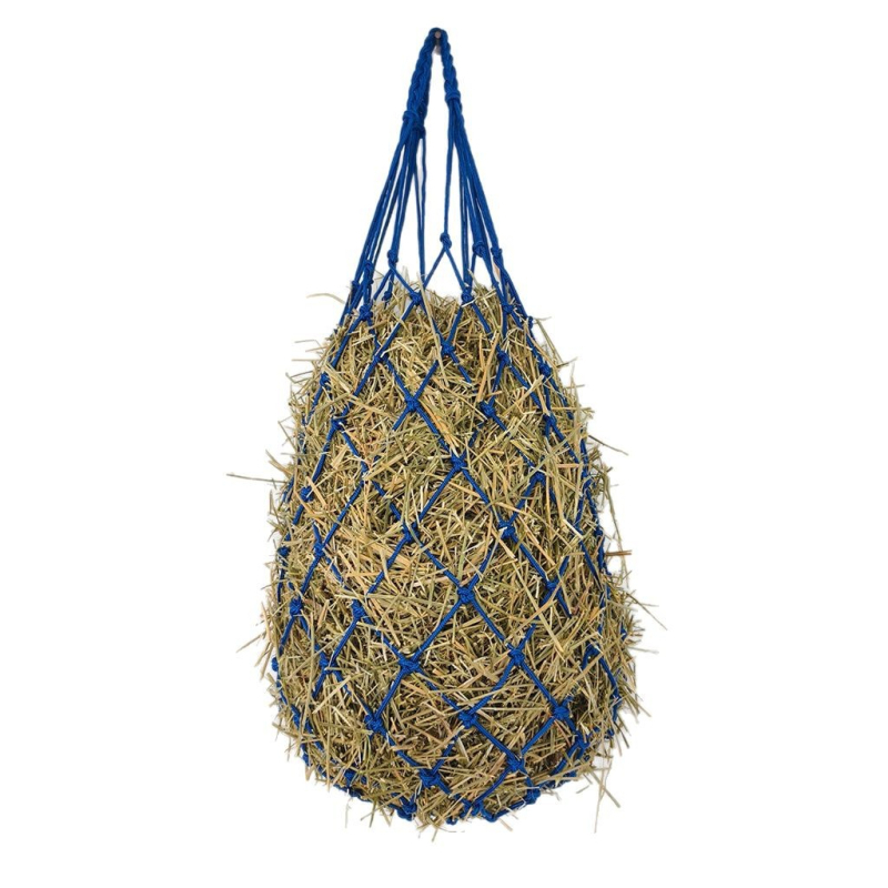 Мрежеста чанта за сено за бавно хранене с дръжка – подходяща за коне, крави, овце и алпака (Произход: Шандонг)