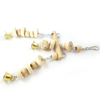 Παιχνίδι για παπαγάλο με τραπεζοειδή κούνια-σκάλα και μασώμενο εξάρτημα — Constant Purple