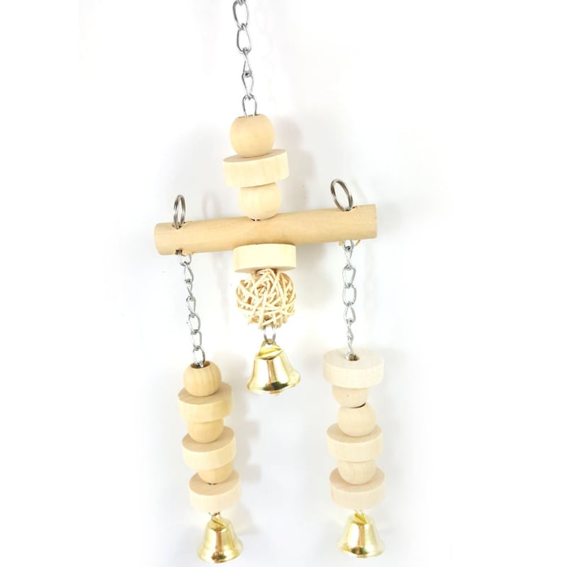 Играчка за папагали: люлка с трапецовидна стълба и дъвчаща част | Constant Purple