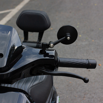 Мотоциклектно конвексно малко кръгло огледало, универсално съвместимо, за мотоцикли и електрически превозни средства, материал: коприна с флорален мотив