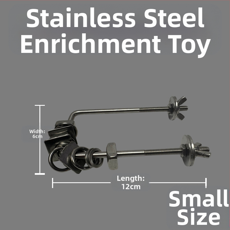 папагайска дъвкателна играчка за облекчаване на стреса, неръждаема стомана, висулка за клетка, интерактивна (Произход: Wenzhou; Внос: Не)