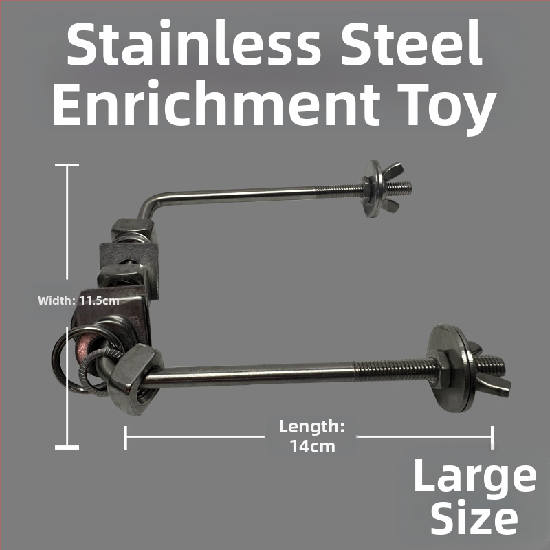 папагайска дъвкателна играчка за облекчаване на стреса, неръждаема стомана, висулка за клетка, интерактивна (Произход: Wenzhou; Внос: Не)