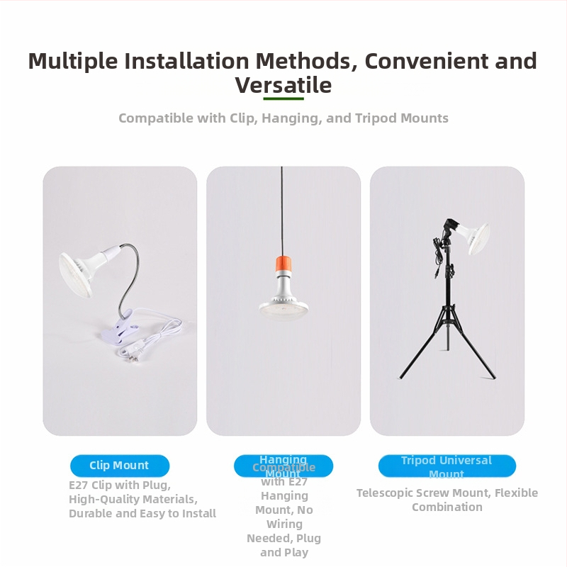 Augimo lemputė su pilnu spektru, E27 pagrindas, 24W, 2400 lm, IP44