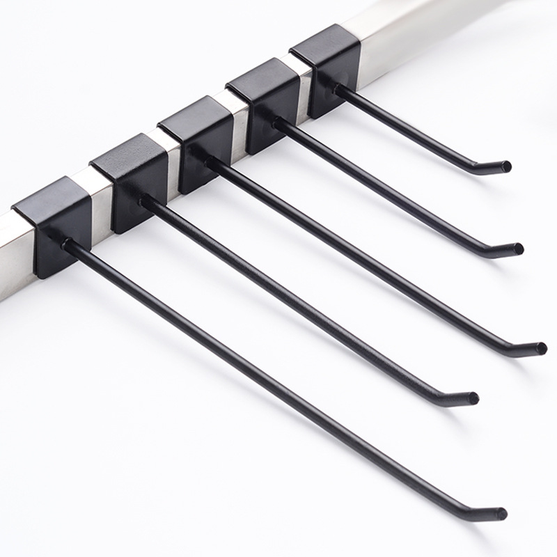 Fém megjelenítő horog ruházati polcokra – egysoros horog, modern minimalist stílus, általános horog, 1 db