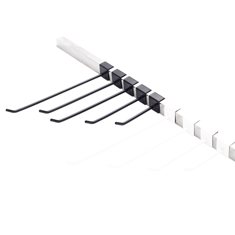 Fém megjelenítő horog ruházati polcokra – egysoros horog, modern minimalist stílus, általános horog, 1 db