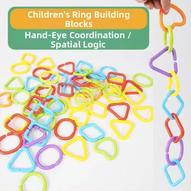 Plastmasas kaklarota ar blokiem bērniem 4–6 gadi; 38–50 gabali; DIY iespējams