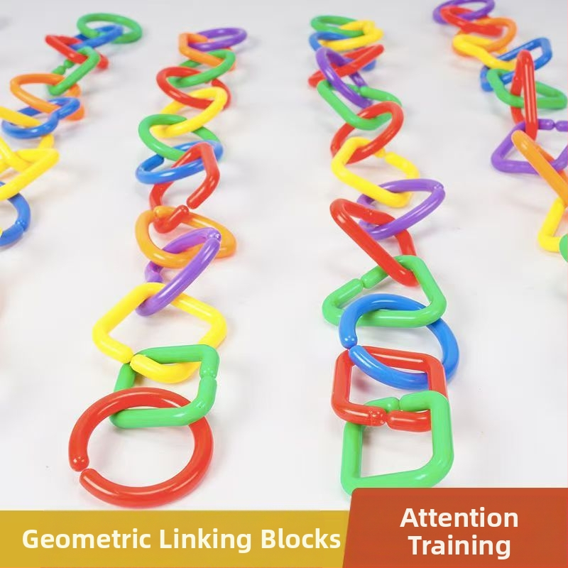 Пластмасова огърлица с блокчета за конструиране — 38–50 части; за деца на 4–6 години; DIY готова