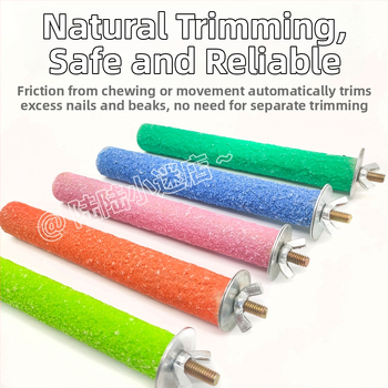 Παιχνίδια για παπαγάλους και πουλιά, ξύλινες ράβδοι οδοντοφυΐας, ξύλινο στήριγμα ράβδων, μπάρες λείανσης δακτύλων με τίγγινο σχέδιο για κλουβιά πουλιών (Υλικό: Άλλο; Προέλευση: Άλλο; Εισαγωγή: Όχι)