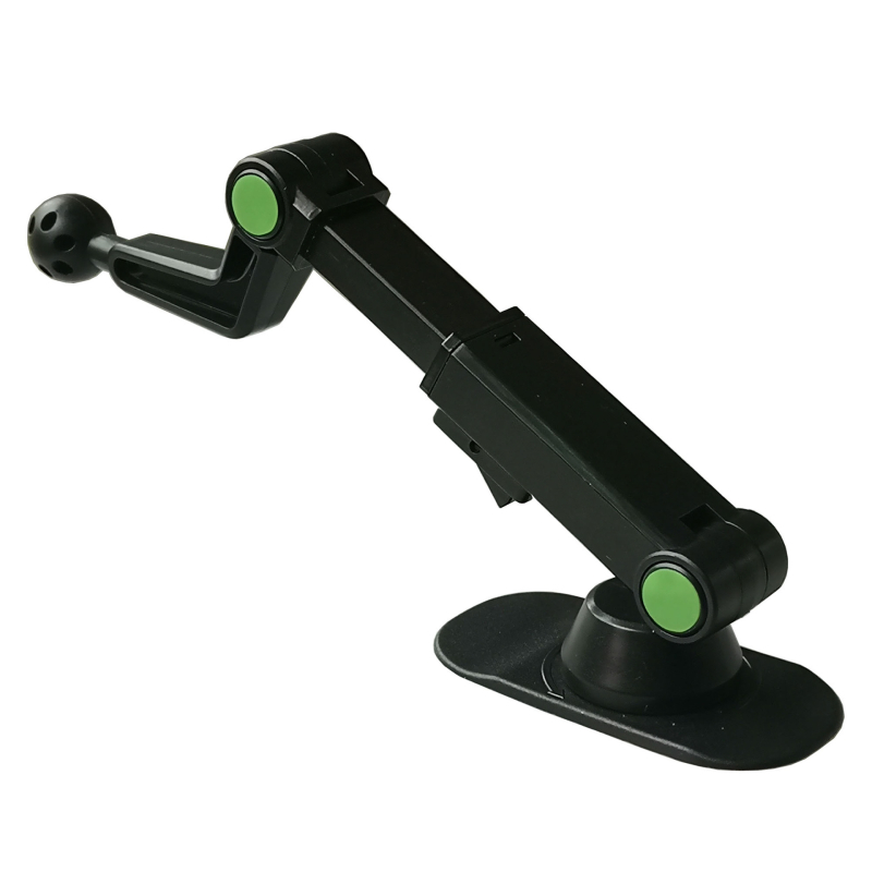 Automobiļīnas telefona turētājs ar vakuuma pamatu, rotējošām dubultajām locītavām, teleskopisku pagarinājumu, ABS un neilona materiāls, universāla saderība