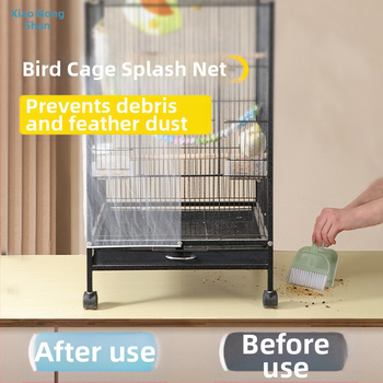 Paukščių narvo apsauga nuo purslų – skaidri, vėją sulaikanti, su tinkleliu