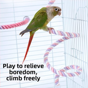 Papūgos sūpynės virvė - medvilninė kopimo žaislas su fiksuotais galais, modelis Jt95661, skirtas paukščiams, kilmė Shandong