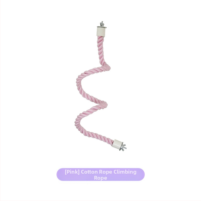 Papūgos sūpynės virvė - medvilninė kopimo žaislas su fiksuotais galais, modelis Jt95661, skirtas paukščiams, kilmė Shandong