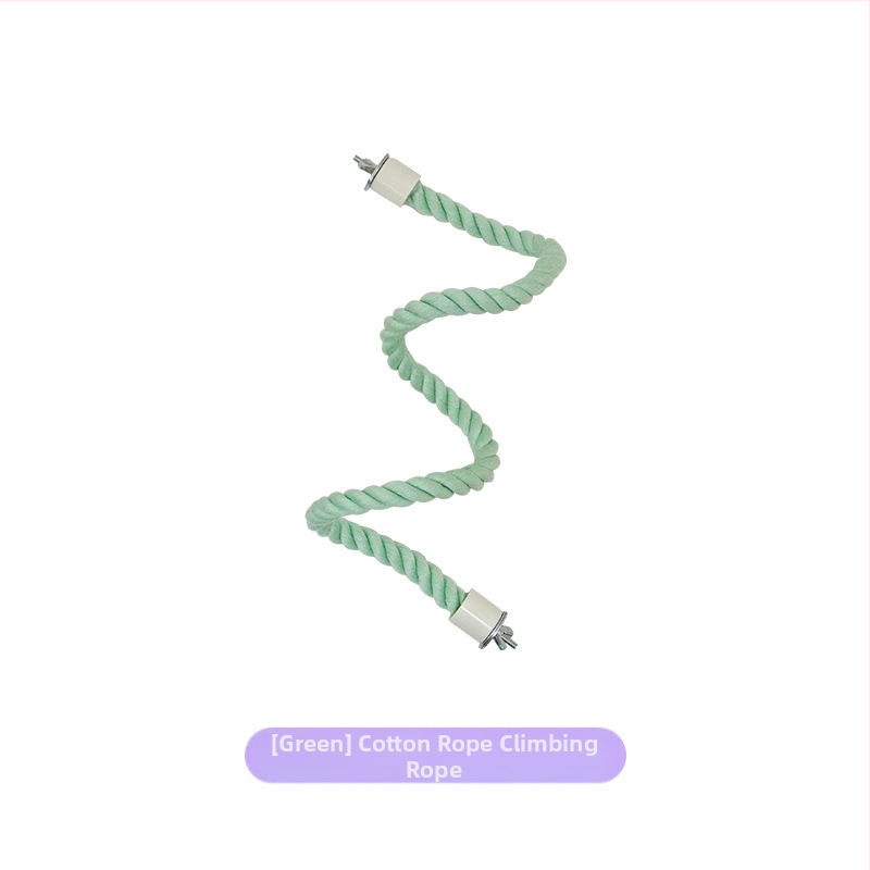 Papūgos sūpynės virvė - medvilninė kopimo žaislas su fiksuotais galais, modelis Jt95661, skirtas paukščiams, kilmė Shandong
