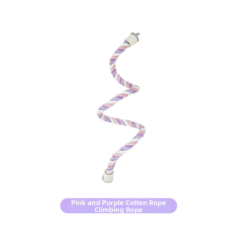 Papūgos sūpynės virvė - medvilninė kopimo žaislas su fiksuotais galais, modelis Jt95661, skirtas paukščiams, kilmė Shandong