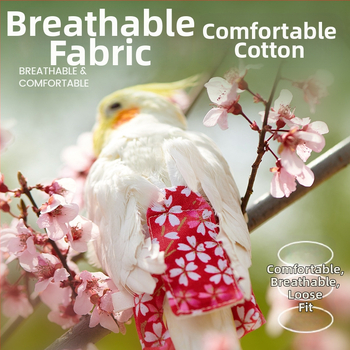 Στολή πτήσης για παπαγάλο - ρυθμιζόμενο πολυεστερικό ένδυμα για κατοικίδια πουλιά