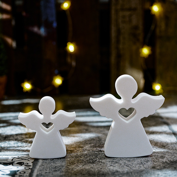 Formy z epoxidovej živice na ozdoby v tvare srdca, domček s anjelom z gipsu a cementu, veľkonočná dekorácia, aromaterapia so sviečkou