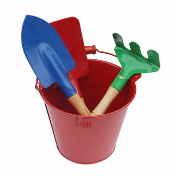 Pludmales smilšu rotaļu komplekts ar dzelzs lāpstu un spaini, dārza instrumenti, vecums 4–6 gadi 11.13.15