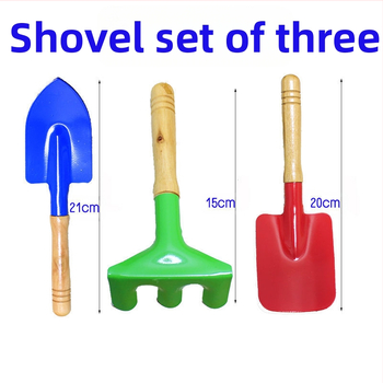 Pludmales smilšu rotaļu komplekts ar dzelzs lāpstu un spaini, dārza instrumenti, vecums 4–6 gadi 11.13.15