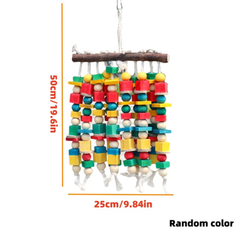 Παιχνίδι για μεγάλους παπαγάλους — Ξύλο πεύκου, μάρκα THREE PARROT, Ηπειρωτική προέλευση