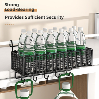 Κρεβατοκάμαρας Κρεμαστός Αποθηκευτικός Σταθμός με Καλάθι – Μεταλλικό από ανθρακούχο χάλυβα, Πολλαπλών Χρήσεων, Κούμπωμα με Γάντζο, 1 Επίπεδο, Υπνοδωμάτιο