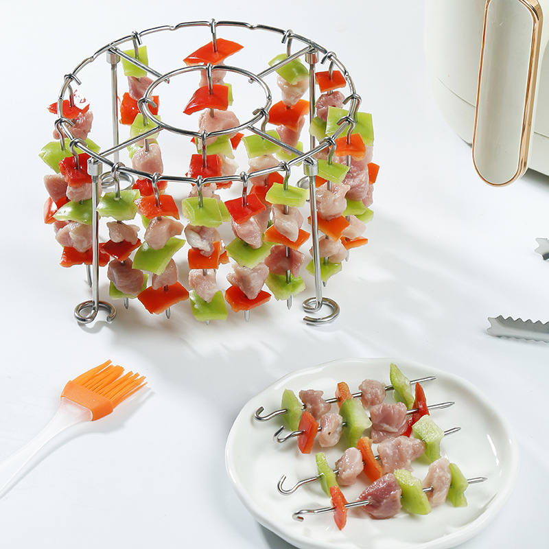 Vertikálny gril na špízy, 24 špízov z nehrdzavejúcej ocele 304, pre domácu potrebu, bez otáčania