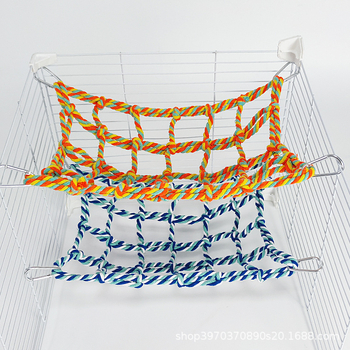 Παπαγάλος, υφασμάτινο αναρριχητικό δίχτυ, ανθεκτικό σε δάγκωμα, βαμβακερό σκοινί, Mooi muyu μάρκα, παιχνίδι για πουλιά