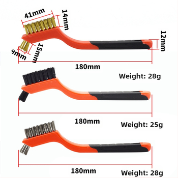 Петчастен комплект почистващи четки за кухненска газова плита и пролуки на аспиратор — отстраняване на котлен камък и мазнини, метални четки