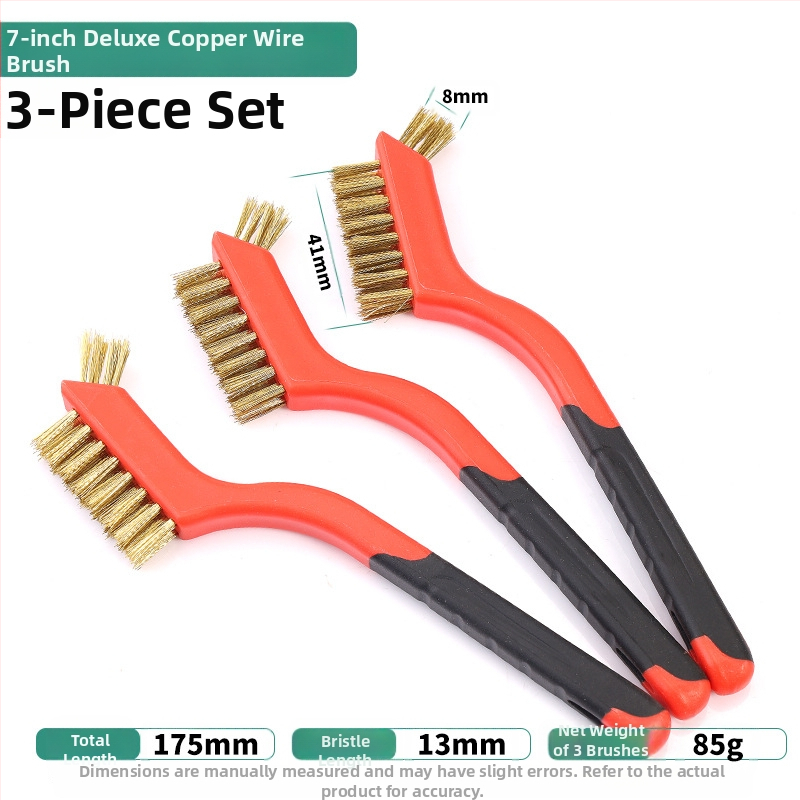 Петчастен комплект почистващи четки за кухненска газова плита и пролуки на аспиратор — отстраняване на котлен камък и мазнини, метални четки