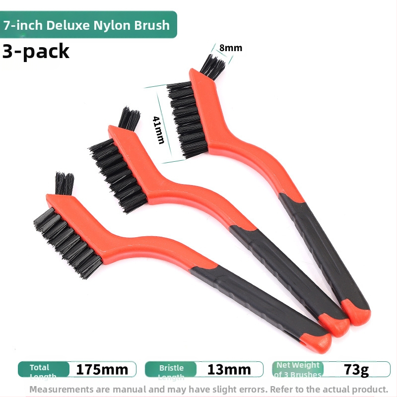 Петчастен комплект почистващи четки за кухненска газова плита и пролуки на аспиратор — отстраняване на котлен камък и мазнини, метални четки