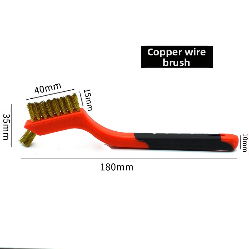 Петчастен комплект почистващи четки за кухненска газова плита и пролуки на аспиратор — отстраняване на котлен камък и мазнини, метални четки