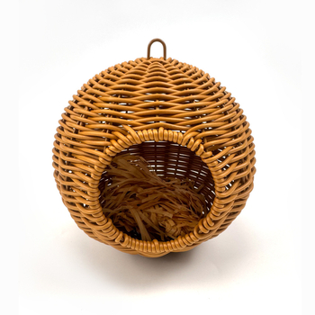 Птично висящо гнездо за птици от имитационен ратан, устойчиво на ухапвания, за годишно ползване