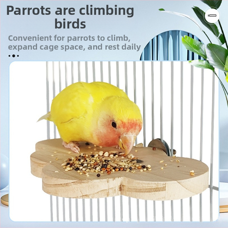 Medinė platforma paukščiams narve — šuolio ir poilsio platforma naminiams gyvūnėliams (Prekės kodas: 240711007; Importuotas: Ne; Rūšis: Paukštis)