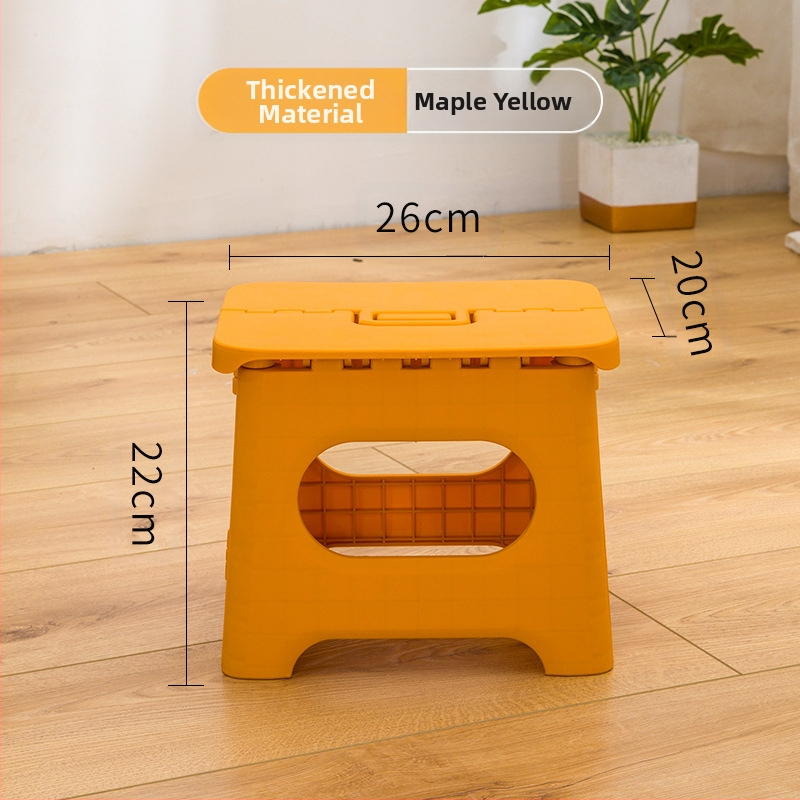 Сгъваема пластмасова табуретка, натоварване до 100 кг, японски стил, мултифункционална за ежедневна употреба