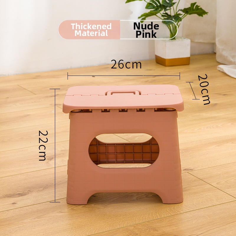 Сгъваема пластмасова табуретка, натоварване до 100 кг, японски стил, мултифункционална за ежедневна употреба