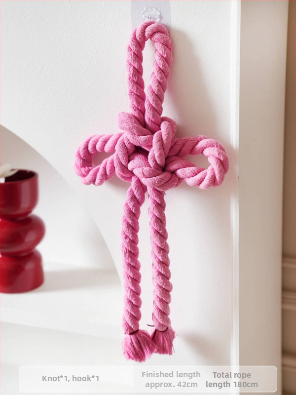 Amžino mazgo pakabintas dekoras vestuvėms – medvilninė virvė, dekoras durų rankenėlėms, vestuvinis kambario dekoras