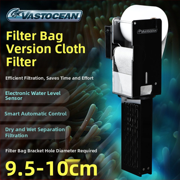 VASTOCEAN Akvārija filtrs ar filtrēšanas maisiņa versiju, filtrēšanas auduma ruļļa, automātiska mitrā-sausa atdalīšana, sprādzienizturīgs dizains