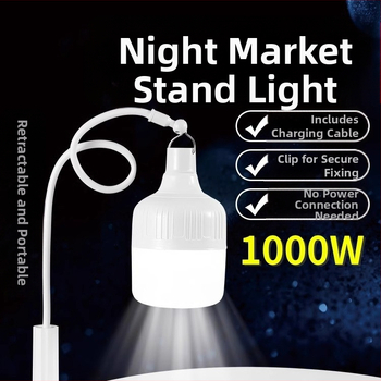 Φορτιζόμενος με USB λαμπτήρας LED για περίπτερο νυχτερινής αγοράς, με βάση και ρυθμιζόμενη φωτεινότητα