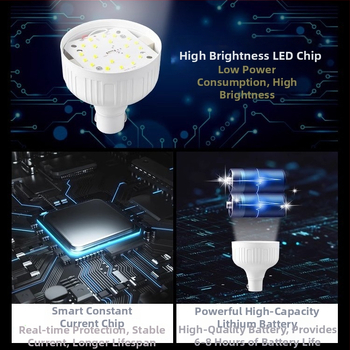 Φορτιζόμενος με USB λαμπτήρας LED για περίπτερο νυχτερινής αγοράς, με βάση και ρυθμιζόμενη φωτεινότητα