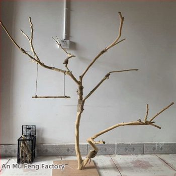 Клонки от естествени сухи дървета (Silver willow), неоцветени, за стена: форми на птичи кацалки, стенен закачалник и декоративни таванни клонки
