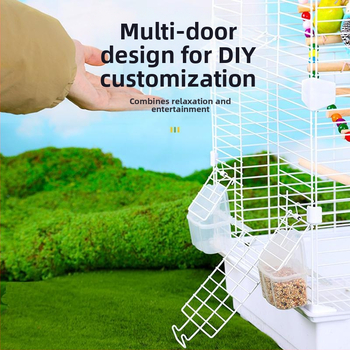 Κλουβί παπαγάλων σε στυλ βίλας, μεταλλική κατασκευή, μάρκα Running Around, κατάλληλο για πουλιά